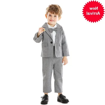 

blazers 2PCS boys kids boys spring autumn gray black casual suits baby clothes children
