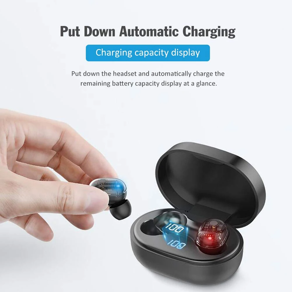 С микрофоном сенсорное управление Hi-Fi Стерео шумоподавление умная музыка Bluetooth спортивные наушники для бега беспроводной светодиодный дисплей