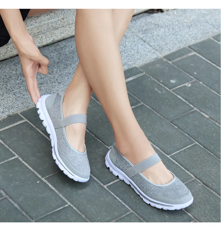 

Dwayne New Autumn Vulcanized Shoes Women Mesh Female Platform Elastic Band Casual Footwear for Ladies Cloth Flat Shoes