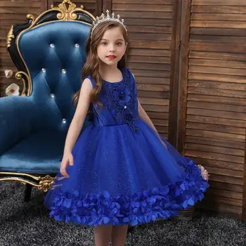 

2020 New Baby Girls Dress Kids Clothes Wedding Birthday Party Vestidos Flower Girls Dresses Tollder Princess Dress Tutu 5-8 Year