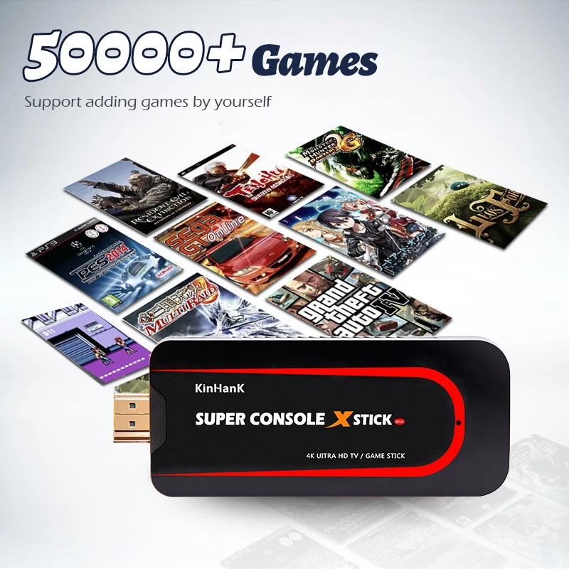 Super Console X STICK Retro Game Console For PS1/N64/DC 50000+ Games 4K HD TV Cable Box Portable Video Game Players Wirelsssx2