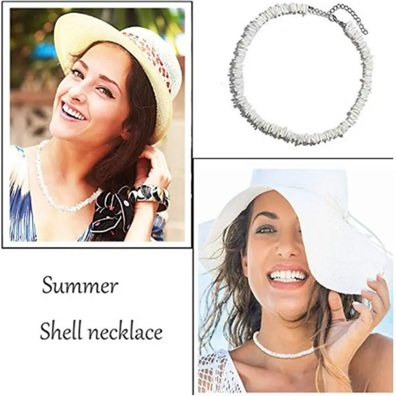 4 Pcs/set Simple Fashion Women Shell Choker Irregular Broken Seashell Necklace