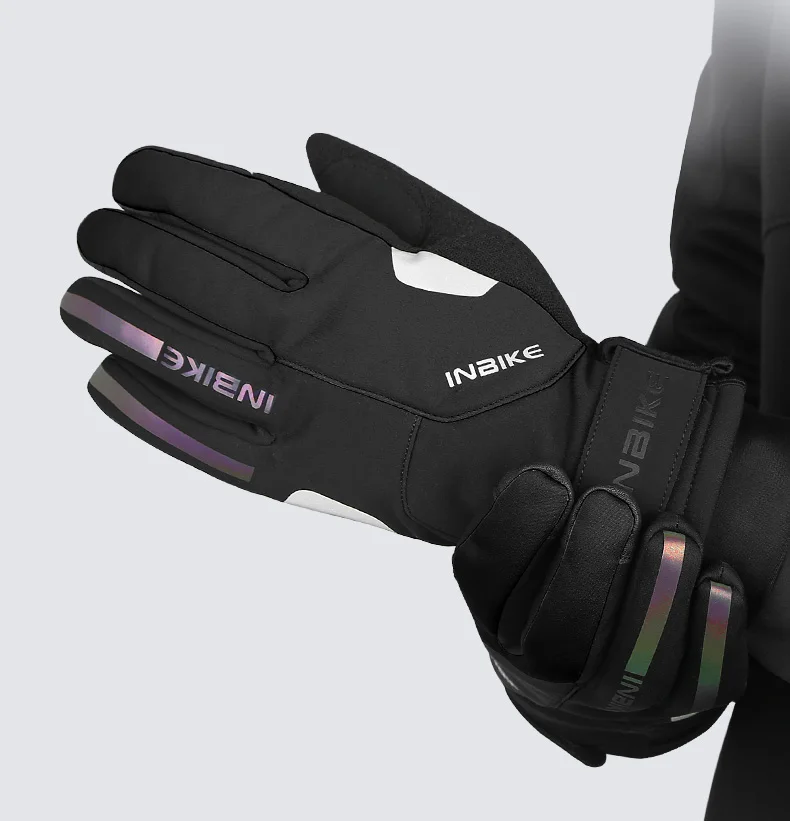 INBIKE, зимние спортивные перчатки, тепловые, ветрозащитные, для велоспорта, MTB, велосипеда, водонепроницаемые, мужские, Wo, мужские, полный палец, мотоциклетные, рыболовные, велосипедные перчатки