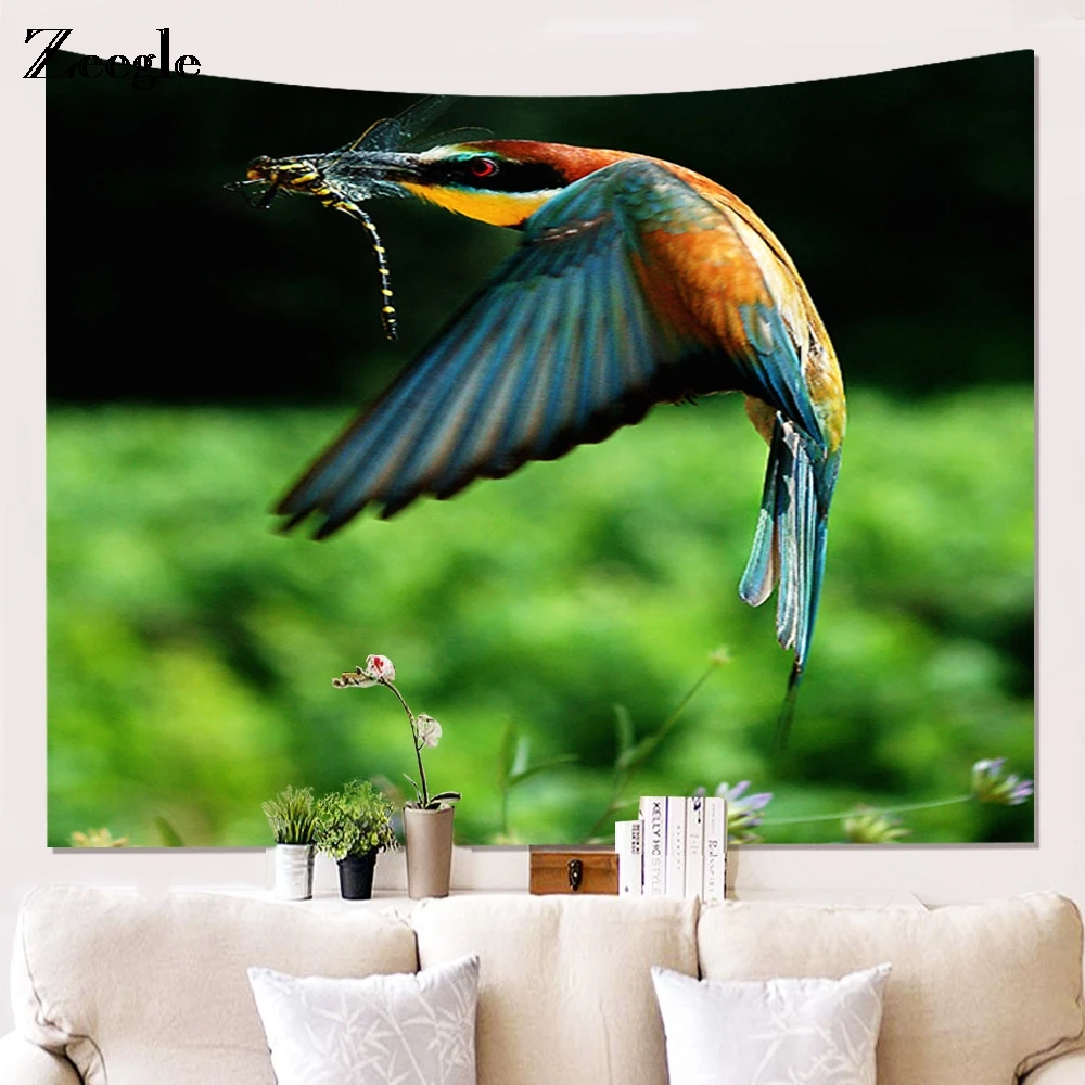 Zeegle Mandala Blankets Tapestry Bird Wall Hanging Beach Towel Blanket Living Room Home Decor