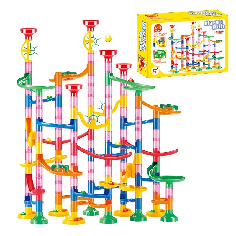 29-142PCS Marble Run Building Blocks Marbles Slide Toys For Children DIY Creativity Constructor