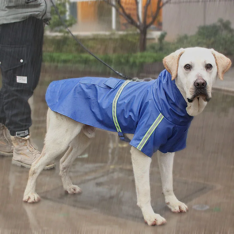 Дождевик для собак, дождевик, водонепроницаемая одежда для домашних животных, дождевик для больших собак, крутой дождевик с капюшоном для домашних собак