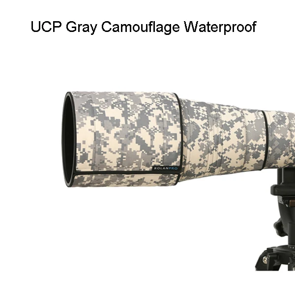 Линзы rolanpro камуфляжное пальто дождевик для Canon EF 200-400 мм f/4L IS USM удлинитель 1.4X объектив защитный рукав пистолеты чехол DSLR - Цвет: UCP Waterproof