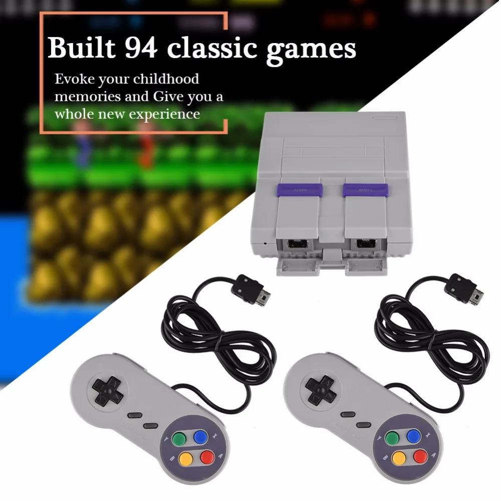 

Drop shipping Super Mini 16 BIT Built-in 94 Games Console System with Gamepad for SNES Nintendo Game Games Consoles