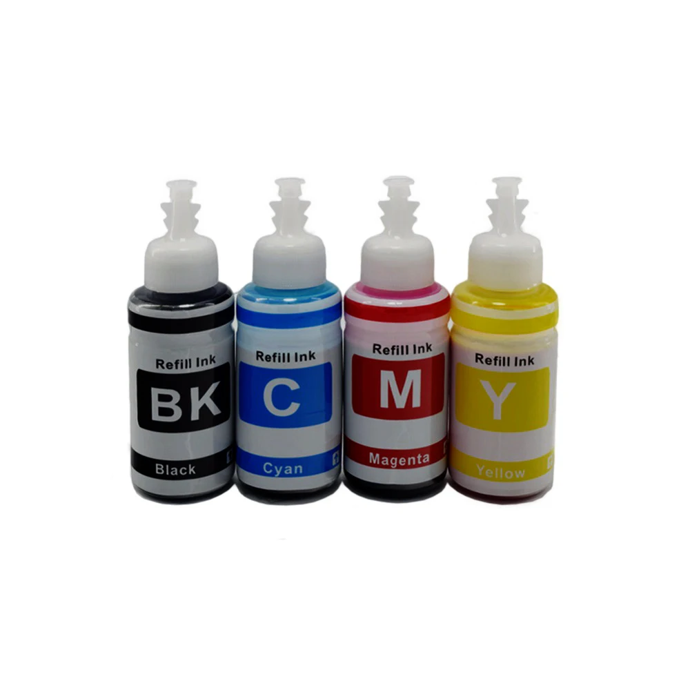 4 colors 4 цвета 70 мл Заправка чернилами совместимый для Epson L100 L110 L120 L132 L210 L222 L300 L312 L355 L350 L362 L366 L550 L555 L566 - Цвет: 4 colors