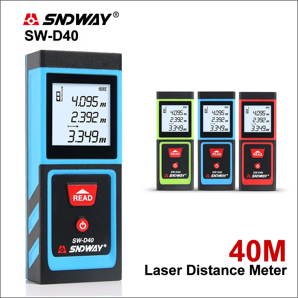 Sndway Nuovo Telemetro Laser Distance Meter Gamma Mesurment Strumento Dispositivo Finder Mini Digital Meater Sensore Di Distanza Laser Sw-D40
