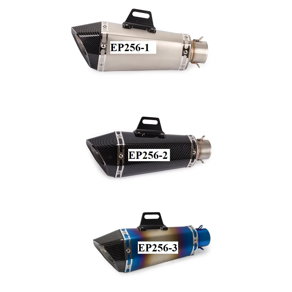 1.5-2"Inlet Motor Exhaust Carbon Fiber Muffler with Removable DB Killer for Street or Sport Dirt Bike and Scooters