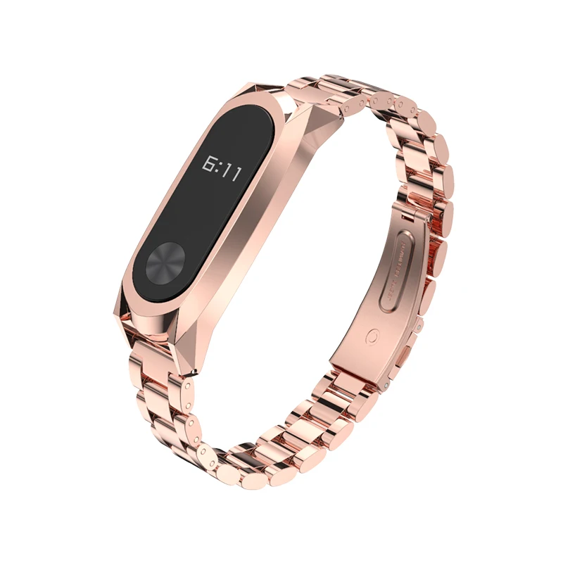 Металлический браслет mi Band 2 для Xiaomi mi Band 2 ремешок на запястье mi Band 2 умный ремешок на запястье магнитный браслет mi Band 2 - Цвет: GT Rose Gold