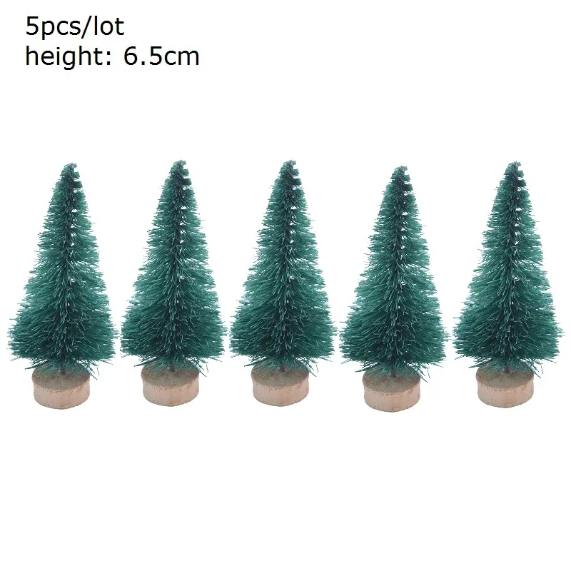5pcs 65mm B03 5-16 см Многожильная Мини Рождественская елка искусственная сосна елки DIY рождественские фото реквизит на год Рождественская вечеринка украшение стола - Цвет: 5pcs 65mm B03