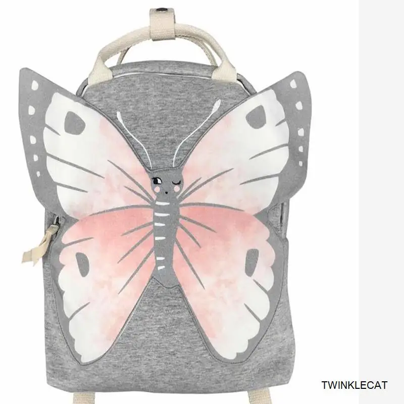 butterfly Детский плюшевый рюкзак от 3 до 8 лет, сумки с мультяшными животными, детский школьный рюкзак, игрушечные закуски, сумка для хранения, детская комната, украшения для рюкзака - Цвет: butterfly