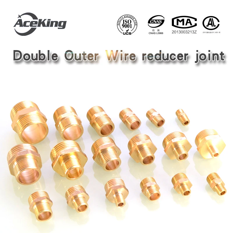 

Медный равный диаметр Двойная внешняя резьба 1/2 преобразование 1/4 'различный диаметр 3/8' поворачивается 1/8 'соединение 1 дюй