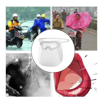 

Head Mounted Transparent Anti-saliva Dust-proof Protect Full Face Covering Mask J6PB