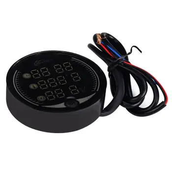 

Motorcycle Voltage Time Temperature Four-In-One Digital Display Abs Rear-View Mirror Led Night Vision Waterproof Watch