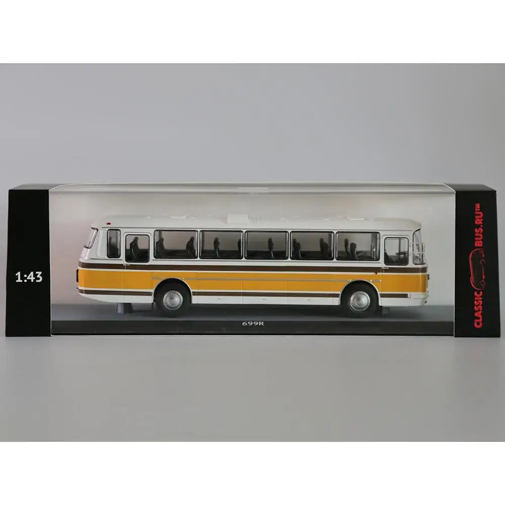 Масштабная модель 699Р бело-жёлтый 1:43 Classicbus автобус игрушка ретро советский
