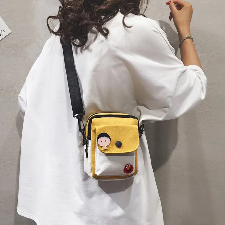 

2019 Summer New Style Single-shoulder Canvas Bag Women's Japanese And Korean Style INS Super Fire Soft Girl Shoulder Handbag