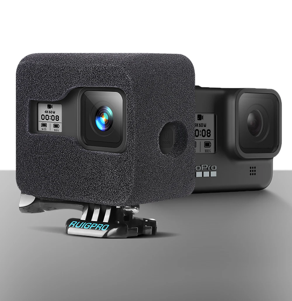 2PCS Camera Windproof Housing Noise Reduction Sponge Foam Cover Windshield Case for GoPro Hero 4/3+/3 Session 