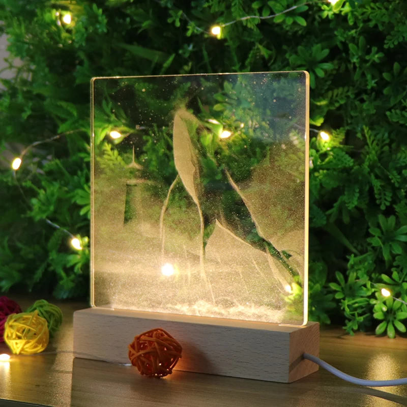 DIY стиль 3D светодиодный Ночная Атмосфера лампы