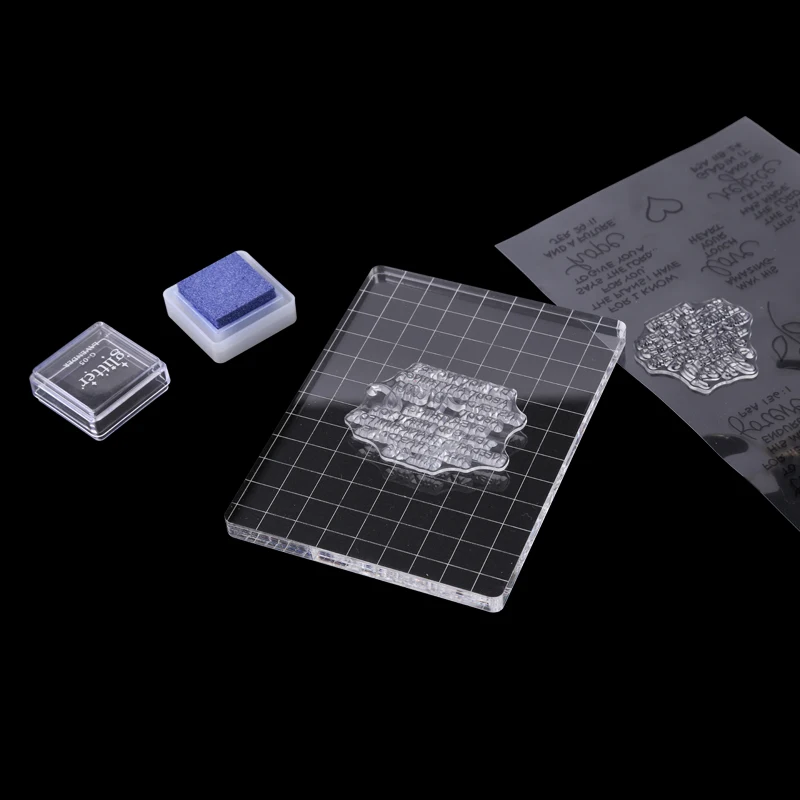 Clear Stamps Clear Acrylic Stamp Block DIY Silicone Seals Scrapbooking / Card Making Stamping Handmade Tool