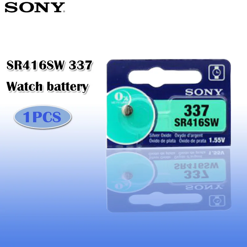 1 шт./лот Sony 100 Оригинал 55 в 337 SR416SW оксид серебра часы батарея Кнопка монета ячейка