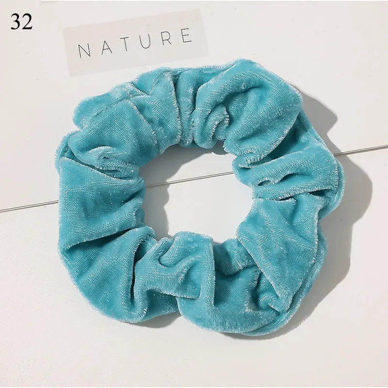 33 Colors Velvet Scrunchie Women Girls Elastic Hair Rubber Bands Accessories Gum For Women Tie Hair Ring Rope Ponytail Holder head scarves for women Hair Accessories