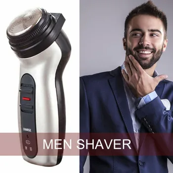 

Dual Use Men Shaver Rechargeable Stainless Steel Blade Shaving Machine Razor Rotating Portable Electric Beard Trimmer