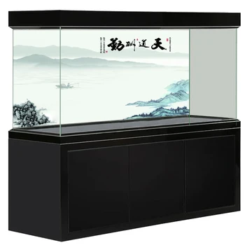 

[JX-1051] Fish Tank Background HD Calligraphy Series Aquarium Sticker Mural Decoration Painting Pattern Size Can Be Customized