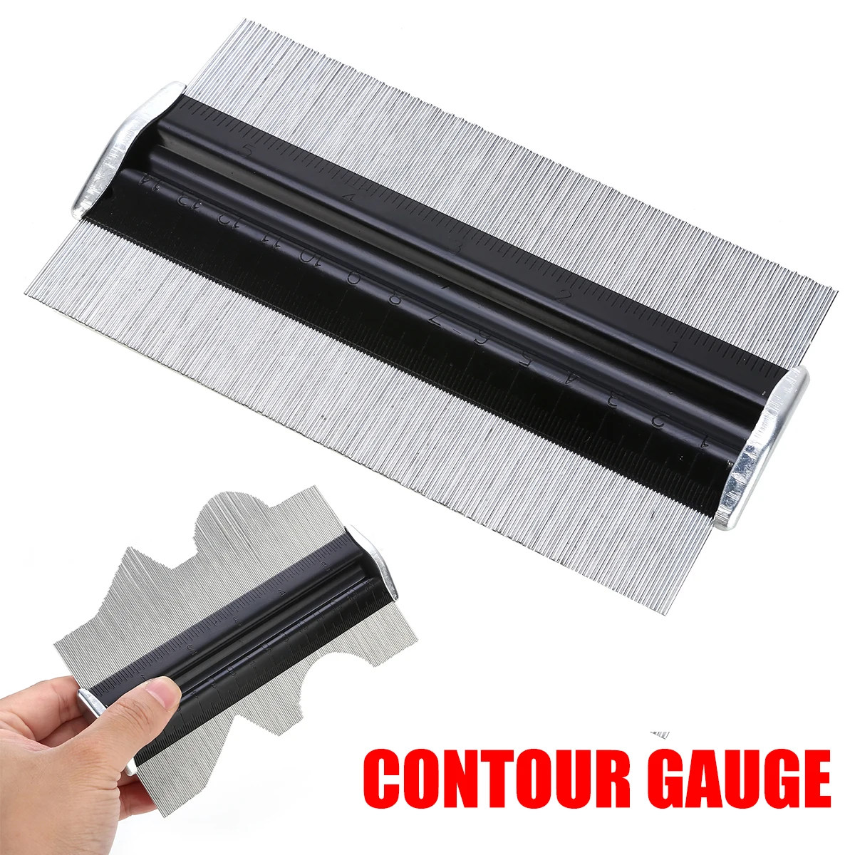 

Contour Duplicator Profile Gauge Tiling Laminate Ruler Edge Measuring Tool For Deep Decorating Template Copying General Tools