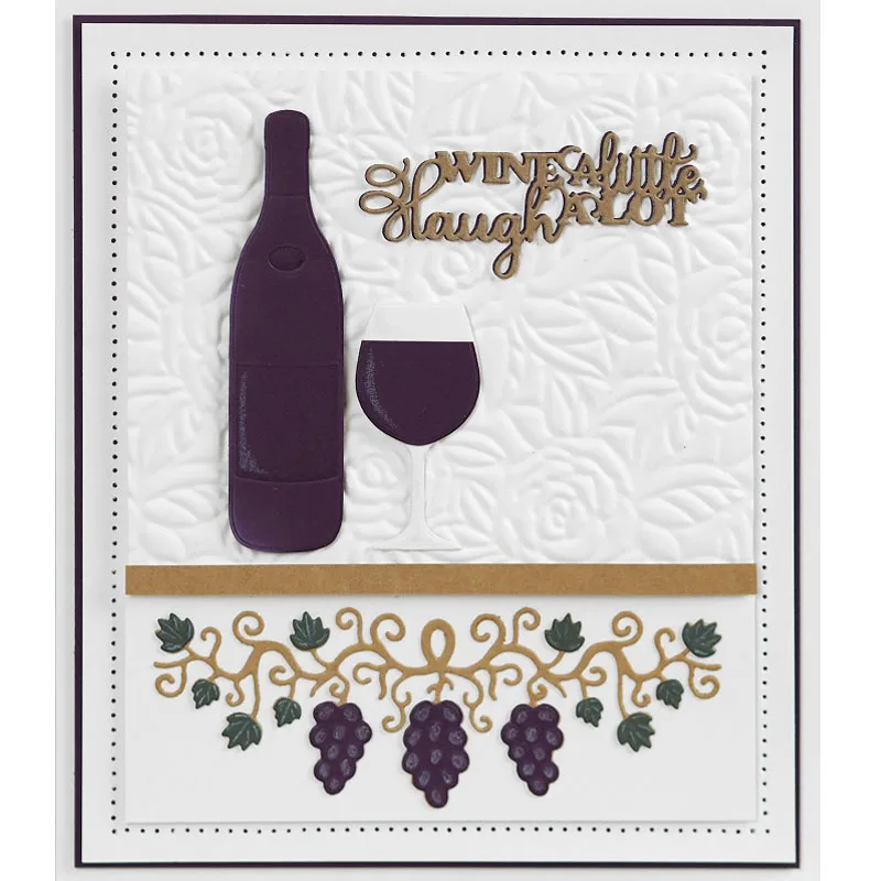 Возраст становится лучше с Wine Stop Smile розы металлические режущие формы для DIY скрапбукинга тиснение бумажные карты Ремесло Новинка
