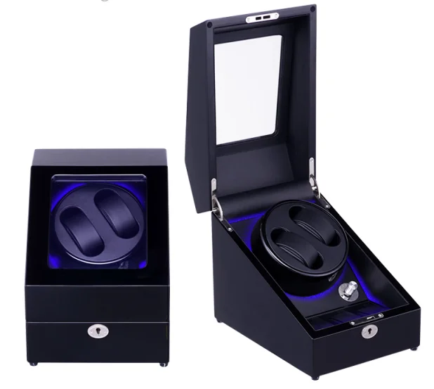 

Light watch gift box Automatic Watch Winder Accessories Display Mechanical Rotating Uhrenbeweger Leather for automatic watches