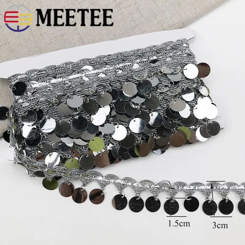 9 метров, Meetee, 3-5 см, полиэстер, этнический, каплевидный, подвесной предмет, блестки, кружевная отделка, сделай сам, ручная работа, сценическая одежда, аксессуары, Декор