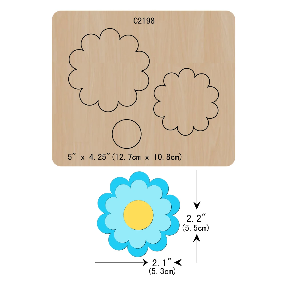 Цветок деревянные штампы скрапбукинга C2198 резки