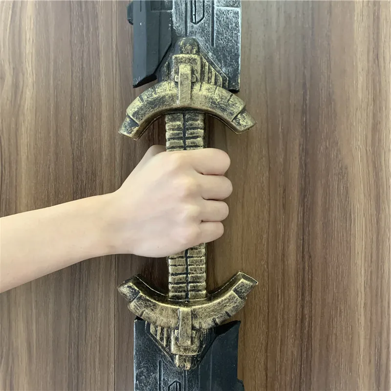 Cosplay Sword Cosplay Toy Cosplay Prop 1:1 Avengers Superher Sword Thanos Weapon 110cm Double-edged Sword Cosplay Accessory Props Soft Safety PU Movie Role Playing
