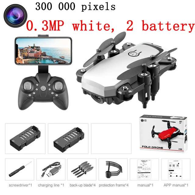 0.3MP white 2 B Дроны с камерой Hd профессиональные 0,3 м Квадрокоптеры Мини Летающие Дроны для детей долгое время полета радиоуправляемые дроны бренд - Цвет: 0.3MP white 2 B