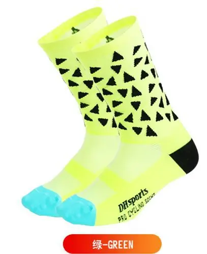 Green Calcetines Ciclismo носки для бега и велоспорта мужские wo Hombre скейтборд футбол Леггинсы Баскетбол Спорт Meias Пилатес футбол - Цвет: Green