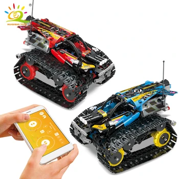 

HUIQIBAO 391pcs Technic APP RC Stunt Racer Building Blocks Stem Creator Remote Control Car Bricks Toys Gifts For Children