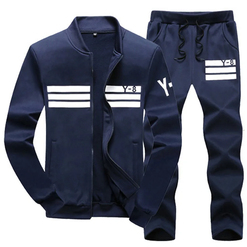 Plus Size 6XL 7XL M-9XL Men's Sportswear Sets 2019 Spring Fall Sporting TrackSuit Men 2 Piece Jacket + Pants Set Male Fitness Plus Size 6XL 7XL M-9XL Men's Sportswear Sets 2019 Spring Fall Sporting TrackSuit Men 2 Piece Jacket + Pants Set Male Fitness
