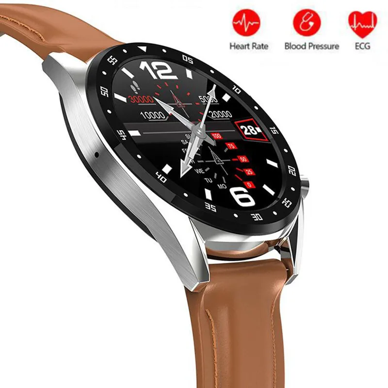 L7 Bluetooth Смарт-часы мужские спортивные ЭКГ + PPG HRV монитор сердечного ритма