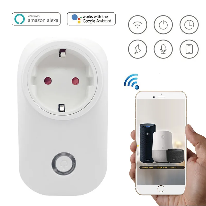 Умная вилка EU/US/UK/AU/BR умная розетка Wi-Fi Умный дом Wifi вилка Голосовое управление Совместимо с Alexa Google Home IFTTT