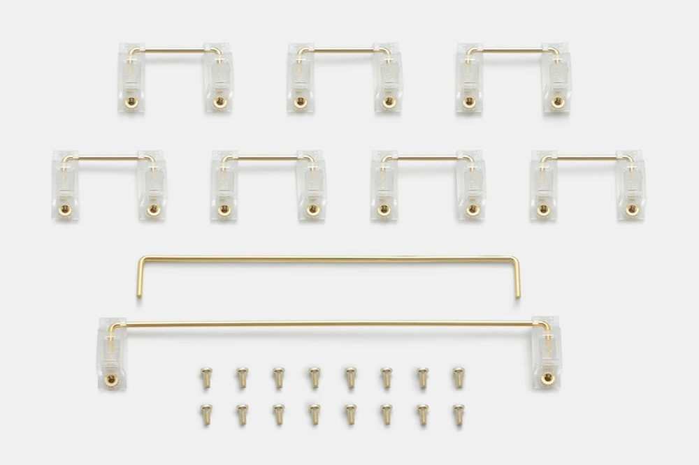 cheap computer keyboard Everglide V2 Transparent Gold Plated Pcb screw in Stabilizer for Custom Mechanical Keyboard gh60 xd64 xd84 6.25x 2x xd96 xd87 computer keyboard for android mobile Keyboards