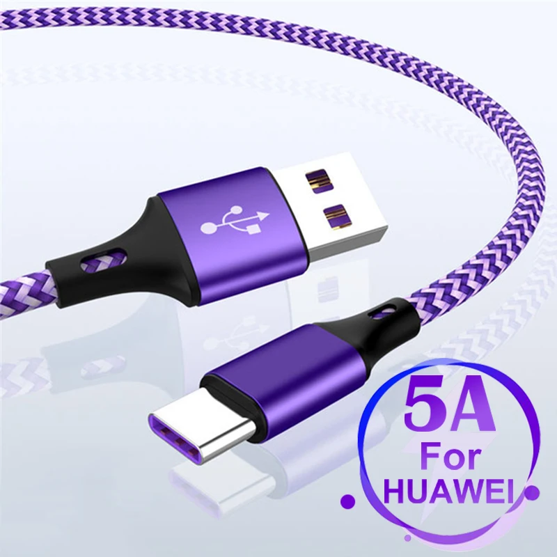 Кабель USB Type C 5A для Huawei Mate 20 P20 Pro Honor 10 кабель быстрой зарядки Samsung|Кабели мобильных