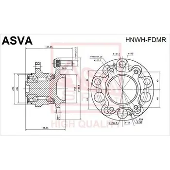 

Rear hub with magnetic ring abs ASVA) ASVA HNWH-FDMR