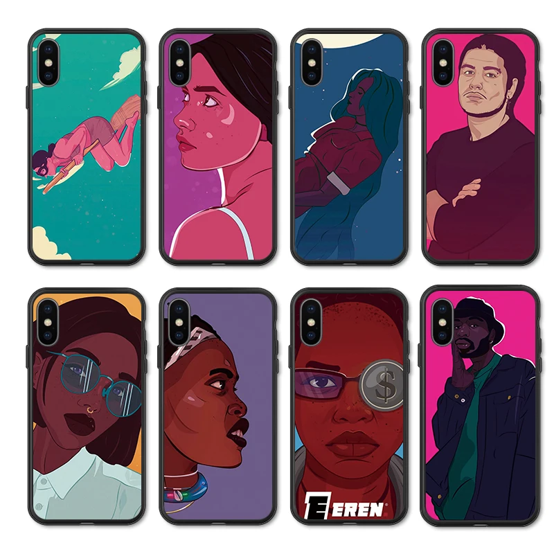 Bright African fashion Black girl Silicone Soft Phone Shell Case For iphone 11 PRO X XS Max XR 7 8 6 5 6s Plus Back Cover | Мобильные