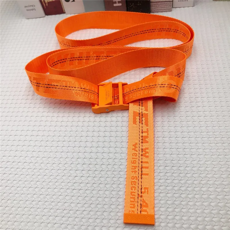 Orange Off white ремень мужской ремень для свадьбы повседневные женские ремни Мода - Цвет: Orange