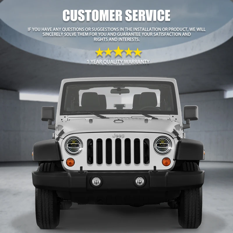 Для land rover защиты светодиодный 7 дюймов круглый фар Conversion Kit для VW Beetle классический Volkswagen 1950-1979 Для Hummer lada Niva
