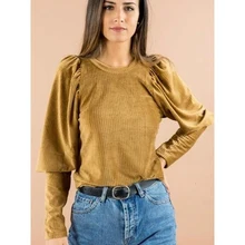 GREYMODA JERSEY MUJER CHENILLE MANGAS ABULLONADAS