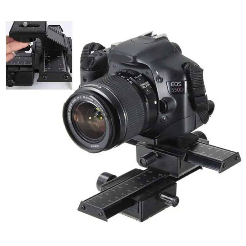 Полный-4 пути фокусировки рельс слайдер кронштейн для DSLR камеры Макро фокус фотографии для Canon Nikon sony(черный
